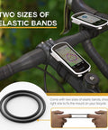Quarter-Turn Bike Mount For Garmin Edge Series And XOSS G G Plus And iGPSPORT GPS Computers attached to bike handlebar.