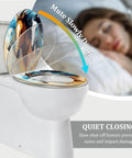 Elongated Decorative Toilet Seat for Bathroom with horse design, quiet closing feature, fits most standard toilets.