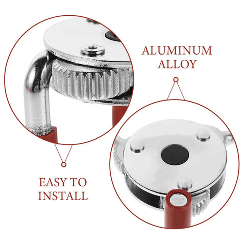 Close-up of Universal Stainless Steel Smoke Sensor Removal Tool Fire Alarm Transducer Extractor Kit with aluminum alloy details.