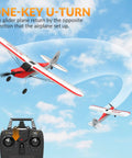 Sport Cub 4CH RC Plane For Beginners With Six Axis Gyro Stabilizer And Prop Saver demonstrating a U-turn feature in flight
