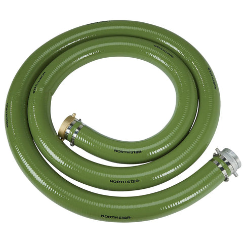 Hella Tough 3 Inch By 15 Foot Water Pump Suction Hose featuring smooth bore interior and reinforced polymer wall.