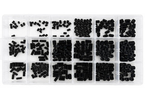 Beefy 420 Piece Socket Set And Screw Assortment Kit For Industrial Repair, Carbon Steel With Black Oxide Finish, assorted screws in case.
