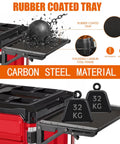 Foldable Magnetic Work Table For Milwaukee Packout Toolbox Heavy Magnetic Tool Tray No Drilling Required Converts Your Box Into A Mobile Workstation In A Snap Space Saving Design For Quick Access with rubber coated tray and carbon steel material holding weights.