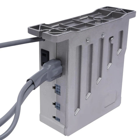 Compact connector for 550 Watt Bench Belt Sander Tabletop Variable Speed Grinder with power cord attachment.