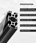 Two Pack 500mm 3060 Aluminum Extrusion T Slot Black European Standard 30x60 Profile Built For Makers DIY CNC 3D Printers