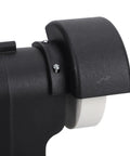 Close-up of Fafeicy cordless bench grinder showing safety shield and copper motor design, perfect for sharpening tasks.