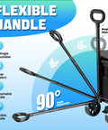 500 Pound All Terrain Collapsible Wagon With Foldable Table handle showing adjustable angles and features