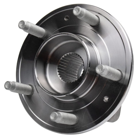 Two Piece Front Left And Right Wheel Bearing And Hub Assembly Set For AWD Vehicles Drop In Replacement Direct Fit Compatible With 2020 To 2022 Buick Encore GX, 2020 Buick Regal TourX, 2020 Cadillac CT4, 2021 Chevrolet Equinox, front view