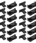 12 Pack Adjustable Cabinet Fasteners With Push In ABS Base And Panel Clips for cabinet panels and wardrobes installation.