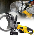 Heavy Duty 5000W Brushless Circular Electric Concrete Saw With 29Cm Deep Cutting Depth And Onboard Water Sprayer, cutting through concrete.
