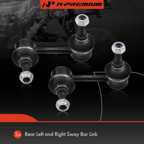 2 Pcs Rear Sway Bar Links Stabilizer Bar Links for Jeep Compass Patriot Chrysler 200 Avenger Caliber Outlander Outlander Sport Lancer Eclipse Cross RVR Fits 2007 To 2019 Models and More, Heavy Duty Suspension Upgrade, black steel
