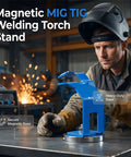 Super Heavy Duty Magnet Torch Holder For Welding With Strong Grip Base That Keeps Your Mig Torch Stand Secure On Steel Surfaces