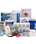 First Aid Only 89-piece emergency kit refill for 25-person use; includes dressings, gauze, tape, scissors, gloves.