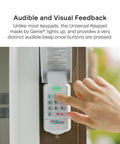 Universal Wireless Garage Door Opener Keypad For All Major Brands With Backlit Large Buttons in use