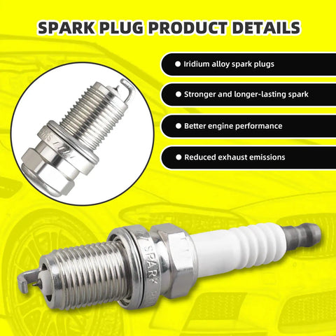 Iridium spark plug highlighting product details for Ignition Coil Kit With Four Iridium Spark Plugs And Wire Set For Chrysler Sebring Dodge Stratus