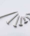 Heavy Duty Sheet Metal Screws Assortment Kit With Self Tapping And Self Drilling, 410 Stainless Steel Fasteners, various sizes shown