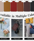 Top Shelf Pu Leather Keychain Blanks Set Contains Fifteen Heavy Duty Fob Tags In Six Bright Shades on various bags and pockets.