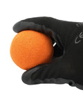 3 Inch Spherical Cleanout Sponge Ball For Concrete Pumps held in black gloved hand, showing durable material