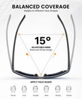 Diagram showing adjustable hinge of Polarized Square Sunglasses For Men And Women, UV Protection, Classic Black Frame For Fishing Driving Golf.