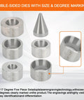 Five Piece Folding And Reduction Die Set With Heavy Duty Stainless Steel Stabilizer And Folding Cone Dies For Coin Making