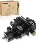 Heavy Duty Power Steering Gearbox Assembly Upgrade Old School Chevy Trucks with black finish and detailed design.