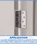 Ferraycle cabinet door hinge shims, 16-gauge stainless steel with coated finish, 4-1/2 x 1-5/8 inches.