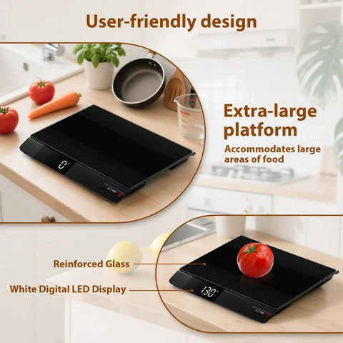 Digital Postal Scale With Backlit LCD Display And Large 10.6 By 9.8 Inch Weighing Platform 15 Kg Capacity in kitchen setting