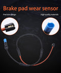 HiSport front brake pad wear sensor cable with blue connector and sensor housing for BMW