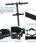 Kiddo Height Adjustable Electric Scooter Handlebar Grip Bar For Safe Rides And Easy Hold Aluminum Alloy Armrest Handle Lightweight Durable Design Fits Xiaomi M365 Mijia Electric Scooters And Skateboards
