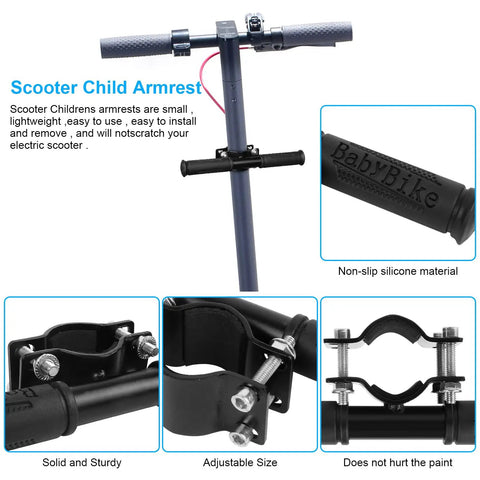 Kiddo Height Adjustable Electric Scooter Handlebar Grip Bar For Safe Rides And Easy Hold Aluminum Alloy Armrest Handle Lightweight Durable Design Fits Xiaomi M365 Mijia Electric Scooters And Skateboards