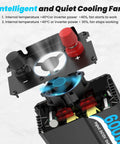 Cooling fan mechanism of 600W Pure Sine Wave Inverter For Cars And Homes, 12V DC To 120V AC Converter With 2 AC Outlets, LCD Display