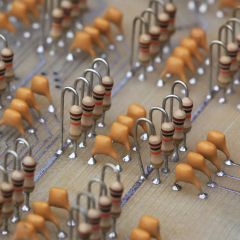 Monolithic Ceramic Capacitor Kit With 24 Values For Electronics Prototyping And Experiments, 50V Rating, on circuit board