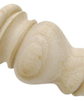 Close-up of unfinished bun foot from Beefy Four Point Seven Inch Solid Wood Furniture Legs Set Of Four With Mounting Plates And Pre Drilled Screws