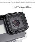 Close-up of Waterproof Dive Housing Case For GoPro Hero 5 6 7 Black 45 Meter Underwater Protection with tempered glass lens