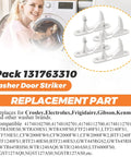 Four Pack 131763310 Washer Door Striker Replacement Upgrade Kit For Compatible Front Load And Top Load Washers Pro Grade Easy Install And Durable Build, four white plastic strikers