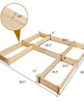 U Shaped Raised Garden Bed With Five Planter Boxes Made From Solid Fir Wood For Vegetables And Flowers Easy Assembly