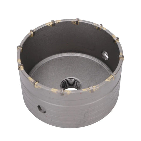 Awesome 7 Piece Concrete Hole Saw Kit With Tungsten Steel Bits And SDS Plus Shank For Brick Stone Wall Jobs Including Dust Bag To Tackle Any Tough Drilling Job With Ease. concrete hole saw bit