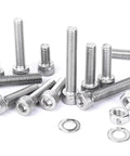150 Piece M3 Hex Bolts And Nuts Set In 304 Stainless Steel With Handy Storage Box For Diy Repairs And Home Projects Versatile Fasteners For Maintenance Woodworking Automotive And Electronics, bolts and nuts with washers