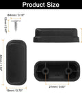 4 Pack Luggage Replacement Pads With Plastic Stand Feet For Suitcase And Travel Gear Bottom Side Accessories Includes Self Tapping Screws Black 42x19x13mm size illustration.