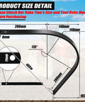 Diagram showing Six Pack Heavy Duty Rock Rake Tines Replacement size dimensions for landscape rakes, including measurements and angles.