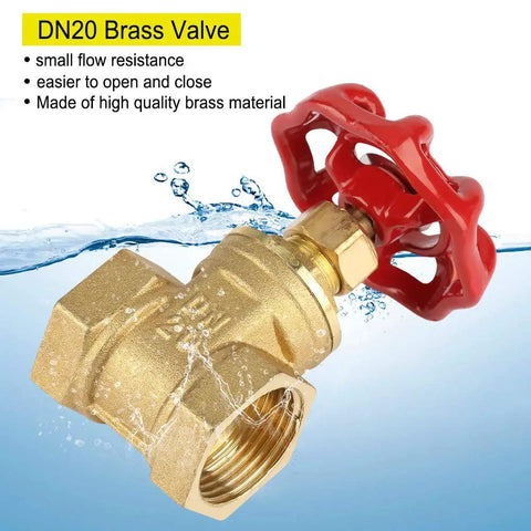 Three Quarter Inch Brass Gate Valve Threaded DN20 Manual Two Way On Off Valve For Water Oil Gas Steam Applications