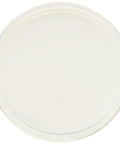 Top view of Gallon White Plastic Pail Lid For Painting Supplies, Snap On Seal, Durable Plastic Construction, Fits Standard One Gallon Buckets.