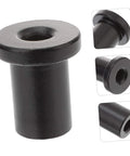 5 Piece Sliding Barn Door Track Spacers Set Adjustable Replacement Hardware, black high-carbon steel, close-up view