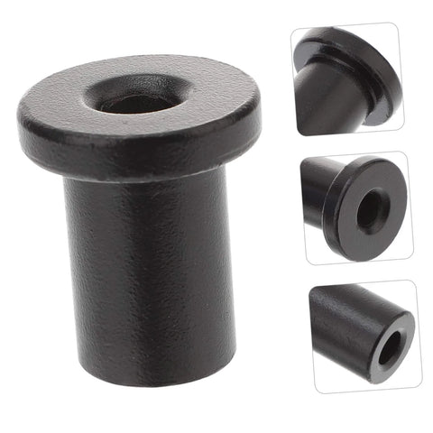5 Piece Sliding Barn Door Track Spacers Set Adjustable Replacement Hardware, black high-carbon steel, close-up view
