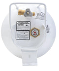 Backyard-Ready 20-Pound Horizontal Steel Propane Tank Cylinder With Type 1 OPD Valve And Built-In Gauge, top view