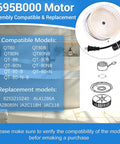 Powerful Yet Quiet Bathroom Fan Motor Replacement for QT80 Series 120V AC 60Hz 1400 RPM 9.5W 0.27A CW Rotation models list