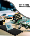 2 Pack Antistatic PCB Storage Rack Kit With Grounding Wrist Strap For ESD Protection on lab bench with circuit board