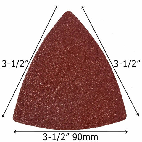 100 Pack 120 Grit Triangular Sandpaper For 3.5 Inch Oscillating Multi Tool Sanding Pads Hook And Loop Backing 90mm Triangle Sheets Pro Grade For Woodworking And DIY Projects