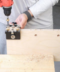 Using 3 In 1 Woodworking Drill Locator And Self Centering Doweling Jig For Cabinet And Furniture Assembly with drill adapters