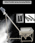 Beefy Stainless Steel Vertical Screw Conveyor Feeder With Inclined Auger, big loading inlet, 66.9 inch lift, hopper option, 220V